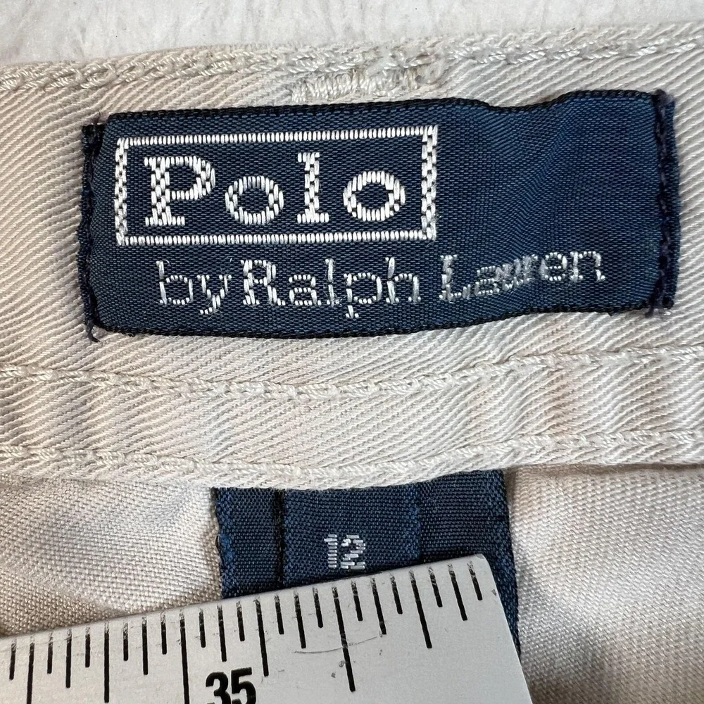 Polo Ralph Lauren Cargo Shorts Boys‎ 12 Beige 11 In Inseam Carpenter Workwear